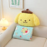 Sanrio PomPomPurin Plush Pillow & Car Headrest Neck Pillow Cushion Seat Belt Cover