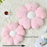 Flower-Shaped Plush Throw Pillow Cushion