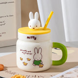 Miffy Ceramic Cup With Straw 540ml
