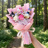 Sanrio Hello Kitty Kuromi Cinnamoroll My Melody Artificial Plush Flower Bouquet