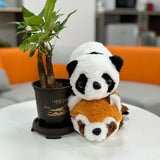 Double-Sided Panda Raccoon Plush Toy Red Panda - LoveJojo