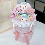 Sanrio Cinnamoroll Pochacco Kuromi Pompompurin Plush Flower Bouquet