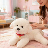 Teddy Dog Bichon Frise Puppy Plush White Stuffed Soft Animal Toy