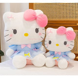 Sanrio Hello Kitty Big Pink Bow Blue Lace Dress Plushie
