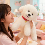 Teddy Dog Bichon Frise Puppy Plush White Stuffed Soft Animal Toy