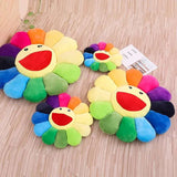 Japan Sunflower Face Plush Seat Cushion Rainbow Flower - LoveJojo