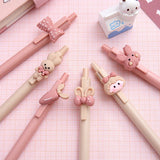 4 Kawaii Rabbit Mechanical Gel Ink Pens School Office Writing Supplies Stationery Pen 0.5mm