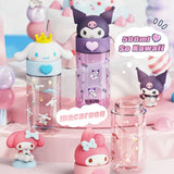 Sanrio Transparent Travel Water Bottle Hello Kitty Kuromi Cinnamoroll My Melody (500ml)