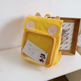 Transparent Window Backpack Bag Rucksack Cat Paws Kawaii Japanese