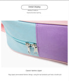 Heart PU Leather Laptop Bag Pastel Handbag Top Handle Japanese Style School Bag