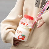 Milk Carton Shaped Water Bottle 480ml Pink, Red, Yellow, Green