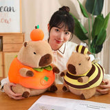 Kawaii Snack Attack: Hamburger Capybara Dog Pig Capibaras Pizza Bubble Tea Cushion Plush