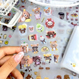 10 Sheets Rilakkuma Decal Stickers