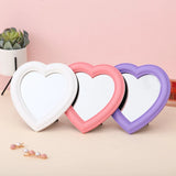 Pink Love Heart-Shaped Cosmetic Mirror Makeup Wall Hanging Mirror