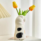 Cat Claw Design Vase Aesthetic Room Decoration Home Flower Pot Modern Table Decorative Vases Creative Bookshelf Ornaments Cute - LoveJojo