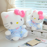Sanrio Hello Kitty Big Pink Bow Blue Lace Dress Plushie