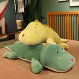 Kawaii Dinosaur Plush Cushion Big Green, Blue, Pink (80cm) Alligator Crocodile