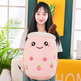 Cute Bubble Tea Plush Toy Stuffed Milk Tea Soft Boba Fruit Tea Cup Plushie
