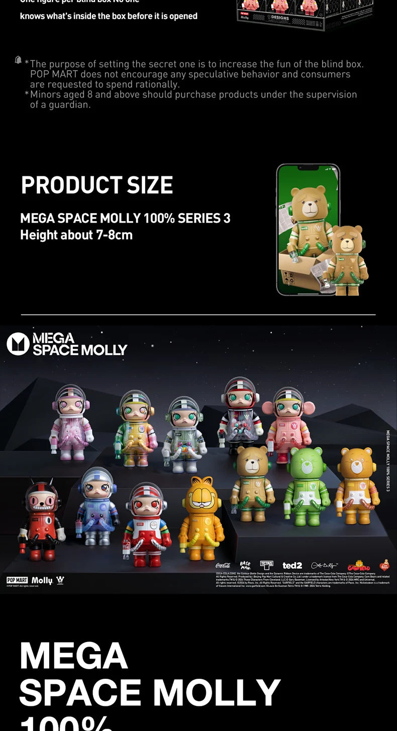 Genuine Pop Mart Mega Space Molly 100% Series 3 Blind Box Figures