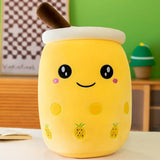 Cute Bubble Tea Plush Toy Stuffed Milk Tea Soft Boba Fruit Tea Cup Plushie