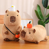 Kawaii Snack Attack: Hamburger Capybara Dog Pig Capibaras Pizza Bubble Tea Cushion Plush