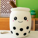 Cute Bubble Tea Plush Toy Stuffed Milk Tea Soft Boba Fruit Tea Cup Plushie