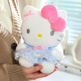 Sanrio Hello Kitty Big Pink Bow Blue Lace Dress Plushie