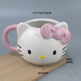 Hello Kitty Water Cup Cute Mug Heat-Resistant Ceramic Cup Juice Water Coffee Mug Kitchen Drinkware