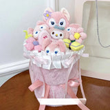 Sanrio Cinnamoroll Pochacco Kuromi Pompompurin Plush Flower Bouquet