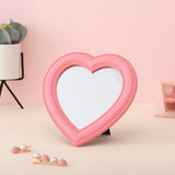 Pink Love Heart-Shaped Cosmetic Mirror Makeup Wall Hanging Mirror