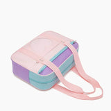 Heart PU Leather Laptop Bag Pastel Handbag Top Handle Japanese Style School Bag
