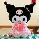 Sanrio My Melody Kuromi Kawaii Floral Lace Dress Plush Toy
