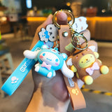 Kawaii Hello Kitty Keychain Sanrio My Melody Kuromi Cinnamoroll Car Key Ring Keychain