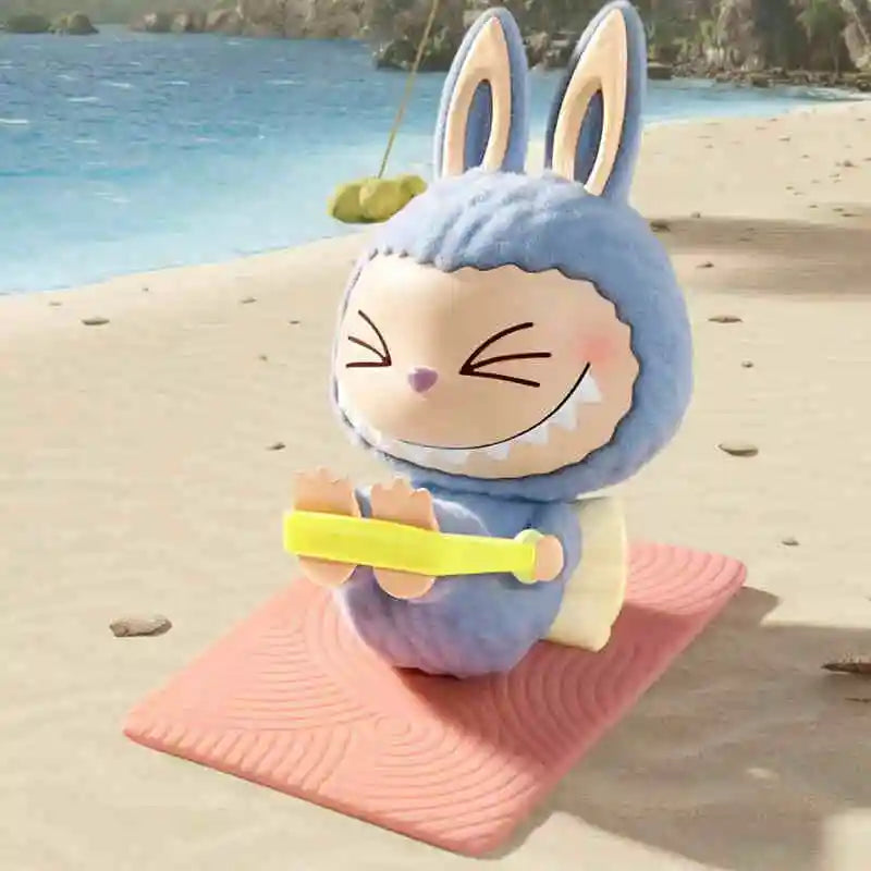 Genuine Pop Mart Labubu The Monsters Lazy Yoga Series Figures