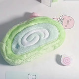 Kawaii Plush Pencil Case Matcha Cake Roll