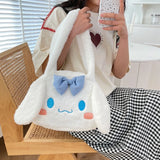 Sanrio Plush Cinnamoroll My Melody Kuromi Tote Shoulder Bag