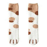 Fluffy Fuzzy Animal Cat Paw Print Socks Warm for Winter and Cold Weather