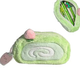 Kawaii Plush Pencil Case Matcha Cake Roll