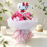 Sanrio My Melody Kuromi Cinnamoroll Hello Kitty Plush Flowers Handmade Bouquet