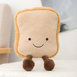 Pretzel Croissant Smiley Face Poached Egg Baguette Bread Plush Toy - LoveJojo