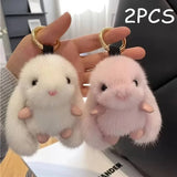 Soft Plush Fur Rabbit Keychain