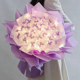 Butterfly Bouquet With Light String Handmade Flower Bouquet