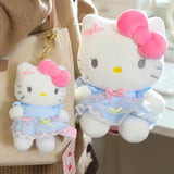 Sanrio Hello Kitty Big Pink Bow Blue Lace Dress Plushie