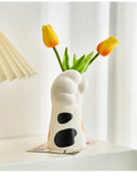 Cat Claw Design Vase Aesthetic Room Decoration Home Flower Pot Modern Table Decorative Vases Creative Bookshelf Ornaments Cute