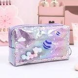 Pencil Case Laser Space Planets Big Makeup Bag Cosmetic Case