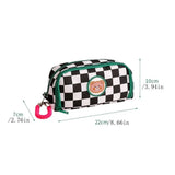Kawaii Checkerboard Pencil Case Large Capacity