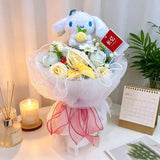 Sanrio My Melody Kuromi Cinnamoroll Hello Kitty Plush Flowers Handmade Bouquet