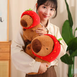 Kawaii Snack Attack: Hamburger Capybara Dog Pig Capibaras Pizza Bubble Tea Cushion Plush