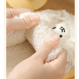 Plush Alpaca Sheep Lamb Warm Fluffy Faux Fur Slippers