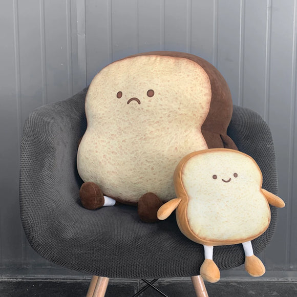 Happy and Sad Face Toast Bread Plushie - LoveJojo